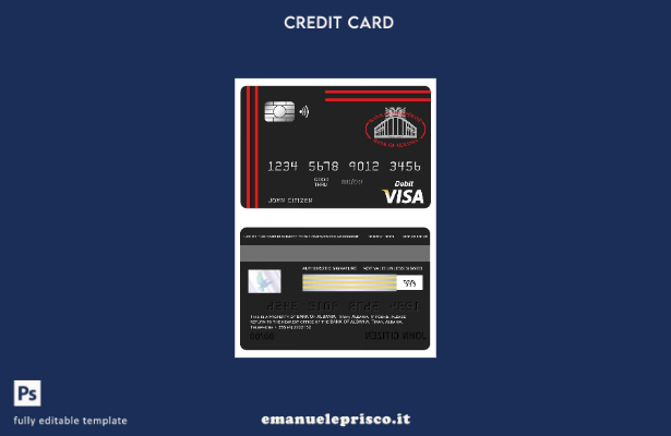 modello di carta visto Albania Banca d'Albania in stile verificato